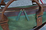 Чоловіча шкіряна сумка зелена 38см*27см, сумка для документів, сумка-портфель чоловіча, фото 4