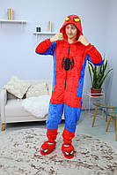 Кигуруми Человек Паук для взрослых зимний костюм Kigurumi Спайдермен Spider Man для ребенка