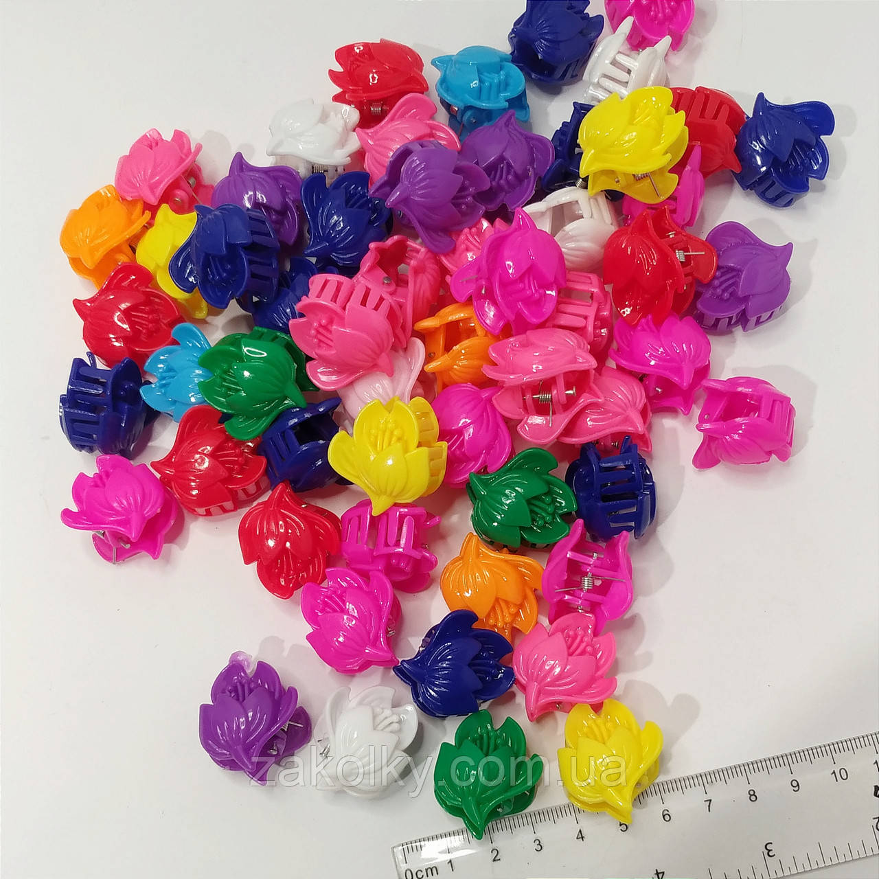 Шпилька краб для волосся "Квіточки колір".