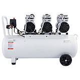 Компресор для сервісу безмасляний Magic Tools MT-1120 3×1400 Вт 100 л компресор повітряний 3 поршні, фото 2