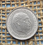 5 песет 1957 року. (58) Iспанiя, фото 2