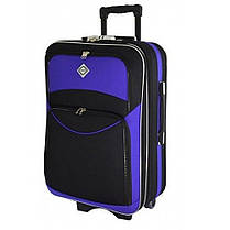 Набір валіз на колесах Bonro Style — 2 шт (M+L) чорно-фіолетовий середня і велика дорожні тканинні з кодовим замком і ручкою, фото 5