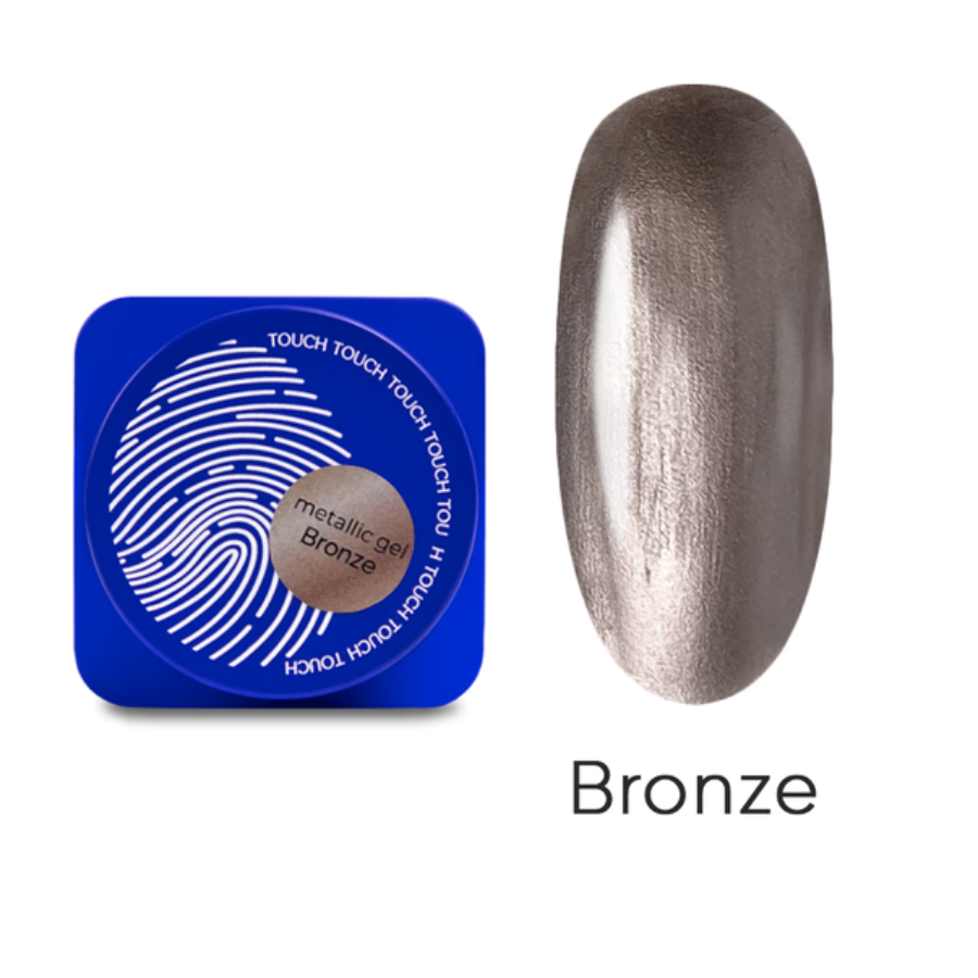Touch Гель-фарба для дизайну металева Metallic Gel Bronze, 5 мл, фото 1