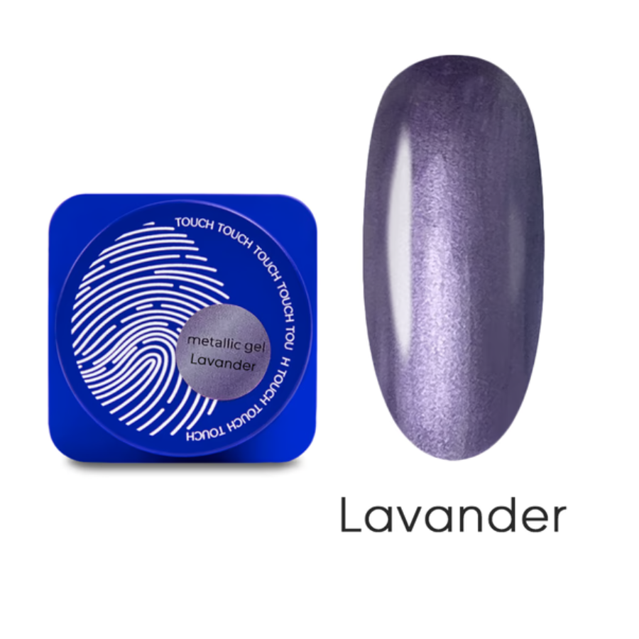 Touch Гель-фарба для дизайну металева Metallic Gel Lavander, 5 мл, фото 1