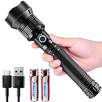 Ліхтарик тактичний із зумом BL X92 P70 2*18650 battery/Акумуляторний ліхтар ручний/Ударостійкий ліхтар