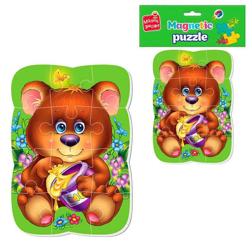 Гр Гра розвиваюча пазли бейбі магнітні "Малюк зможе. Ведмежа" VT3301-04 (50)  "Vladi Toys", фото 1