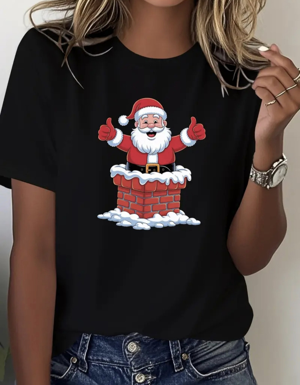 Жіноча футболка з Новорічним принтом, фото 1