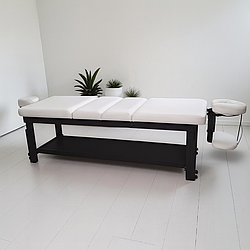 Дерев’яна кушетка для масажу Remmed KP-15 Black з регульованою висотою масажний стіл 4-секційний