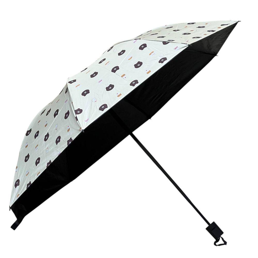 Парасолька механічна + чохол 8К 55 см бежева, компактна парасолька з чохлом