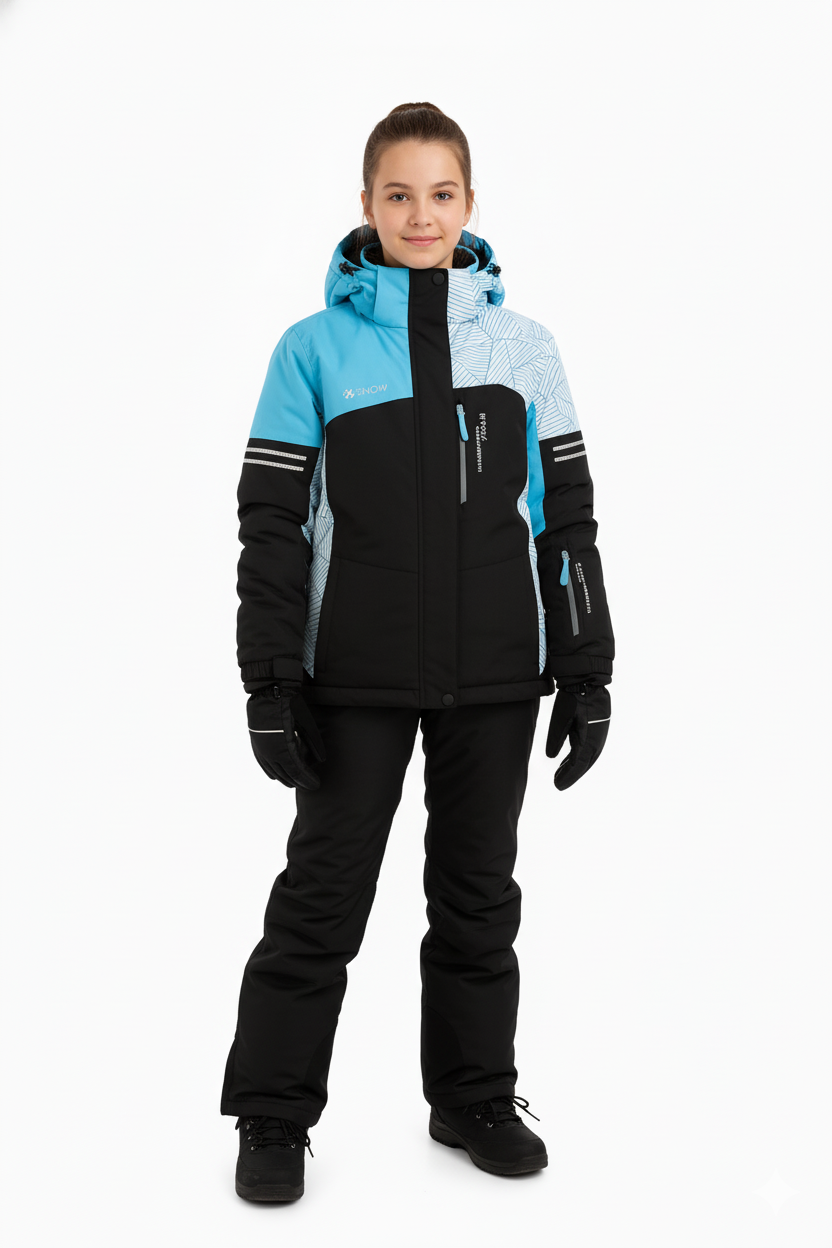 Куртка зимова термо для дівчинки блакитна (GS23173), фото 1