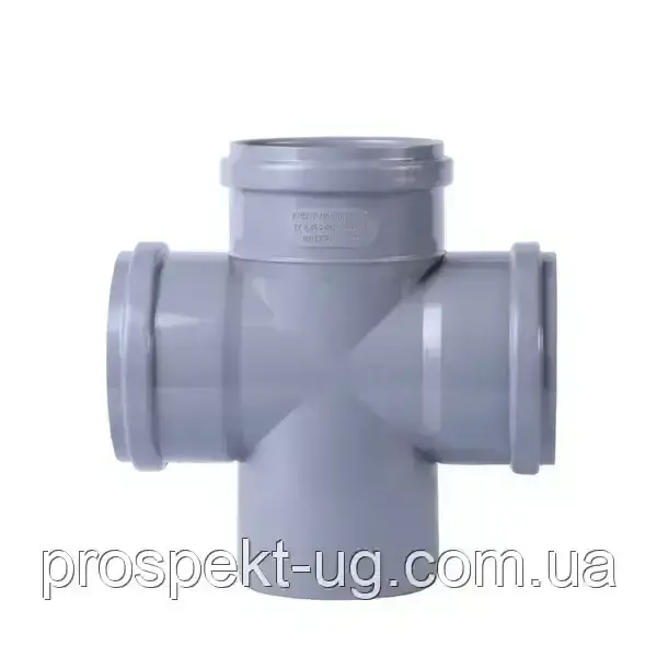 Хрестовина ПП 110х110х90° внутрішня каналізація, фото 1