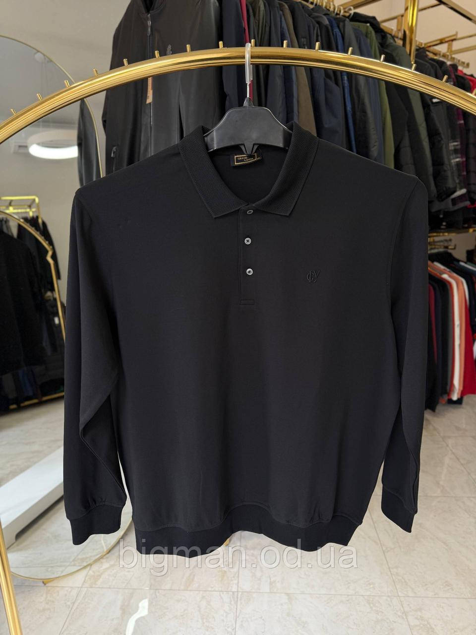 Базове поло GLV 5179 (батал) 3-7XL чорне