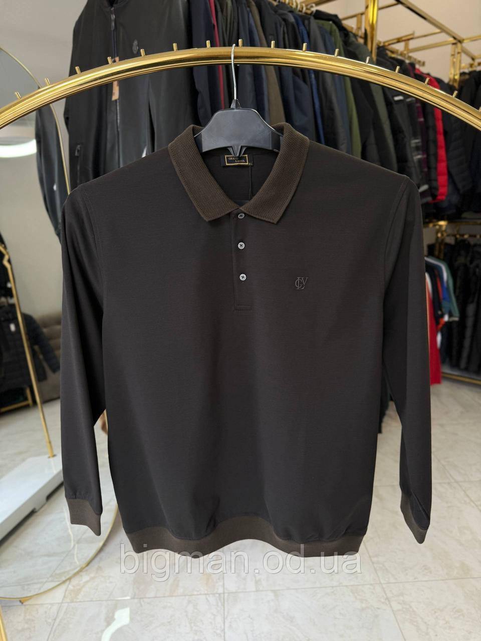 Базове поло GLV 5179 (батал) 3-7XL коричневе