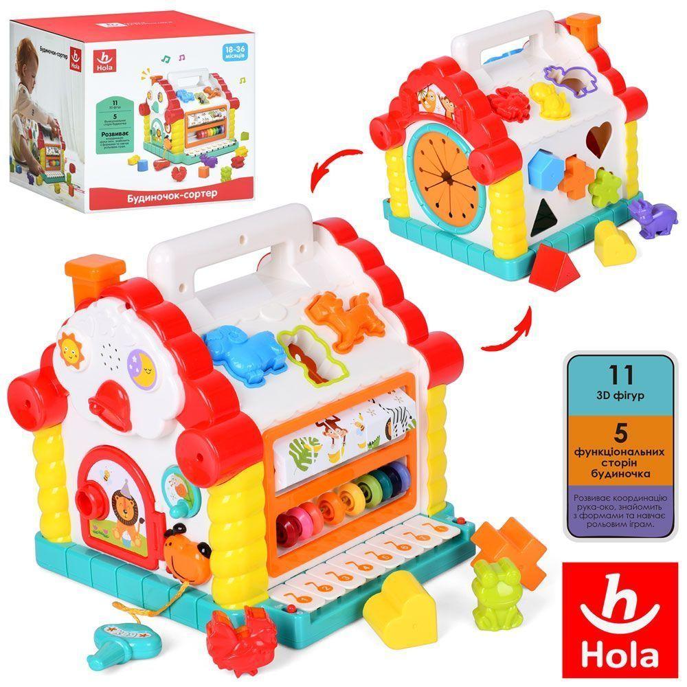 Розвиваюча інтерактивна іграшка сортер Теремок 9196 (музика, світло)