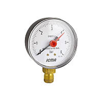 Манометр нижнього.під'єднання. 1/4 0- 6 бар "Icma" №257