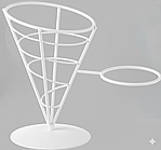 Підставка для картоплі фрі з соусником із металу 50222413582 біла. Предмети для сервірування металеві