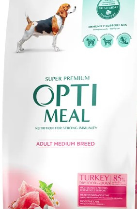 Optimeal Medium Adult Dog 600г для собак середніх порід ( індичка 35%)