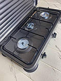 Газова настільна плита з кришкою 3 комфорки, фото 7