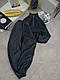 Жіночий базовий теплий осінній об'ємний м'який костюм двійка кофта худі на блискавці штани а манжетах фліс полар, фото 10