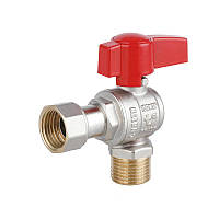 Thermo Alliance Standart Кран кульовий 1/2" ВН кутовий, PN40, з накидною гайкою TAS224W15