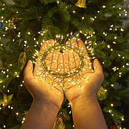 USB Гірлянда "Феєрверк" 20 метрів 600 LED 8 режимів світіння Тепле світло, фото 5