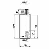 Thermo Alliance Forte Подовжувач хром. 1/2" ВН 100 мм TAF13015100, фото 2