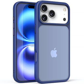 TPU+PC чохол Metal Buttons для Apple iPhone 17 Pro Max (6.9") Navy Blue
