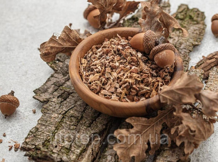 Кора дуба сушена подрібнена 1кг, фото 1