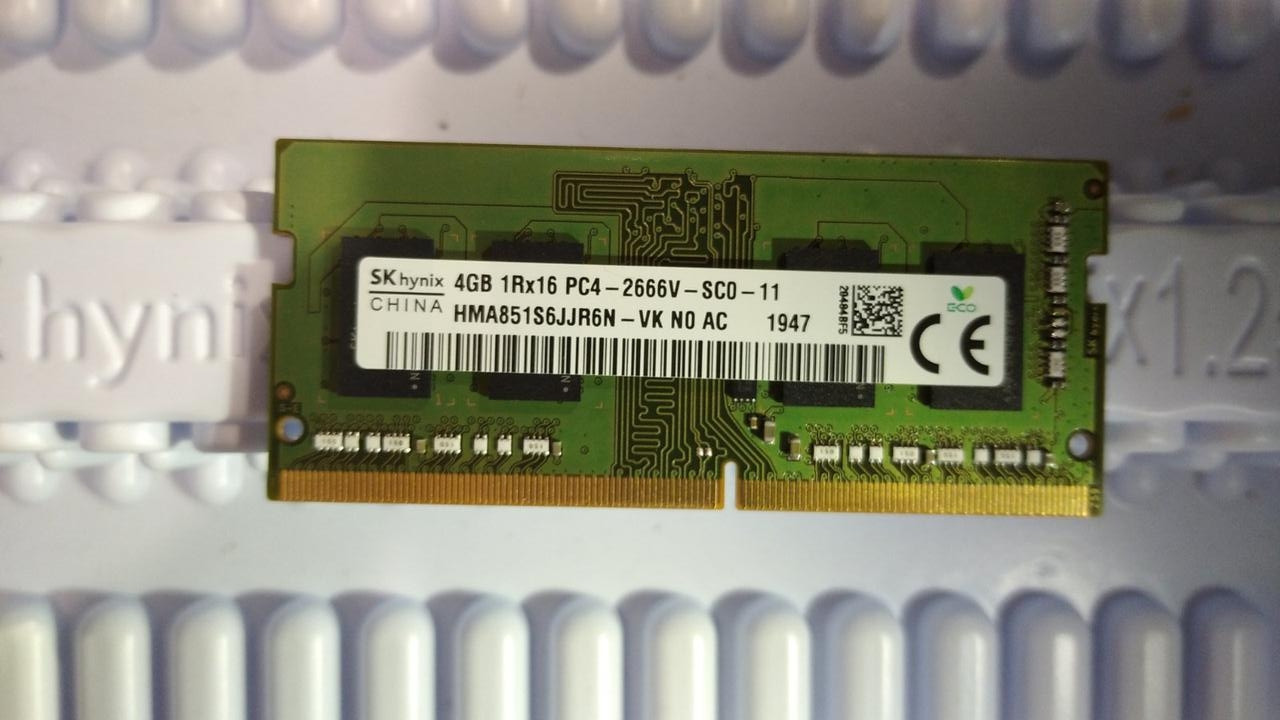 Для ноутбука 4GB DDR4-2666V Hynix PC4-21300S 1Rx16 RAM Оперативна пам'ять HMA851S6JJR6N-VK, фото 1