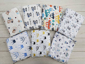 Дитячий постільний комплект у ліжечко на гумці (байка)