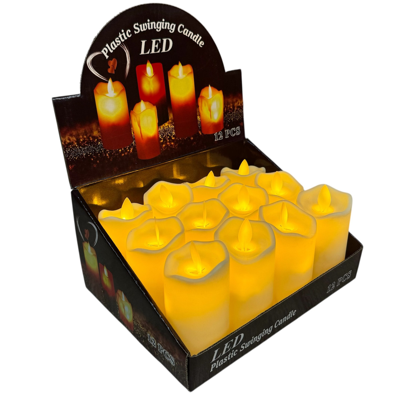 Набір електронних світлодіодних свічокна батарейках, 12 шт, фото 1