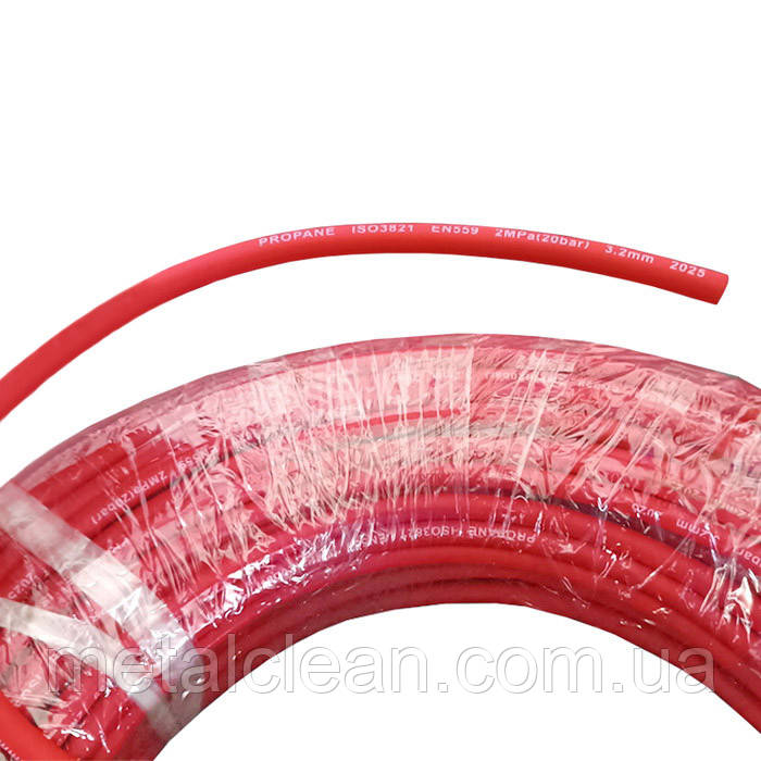 Рукав гумотканинний Ø 3,2 мм для горючого газу, фото 1