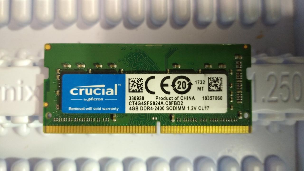 Для ноутбука 4GB DDR4-2400 Crucial PC4-19200S 1Rx16 RAM Оперативна пам'ять ДДР4 2400S, фото 1