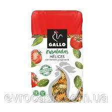 Макарони Gallo Ensaladas Helices спіральки з томатами та шпинатом 450 гр, фото 1