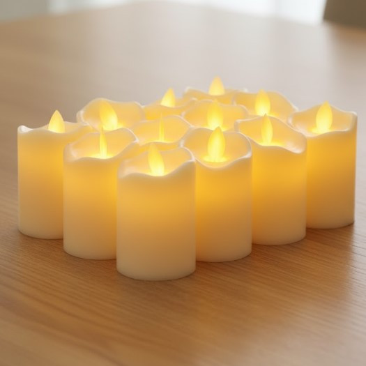 Набір електронних світлодіодних свічокна батарейках, 12 шт, фото 1