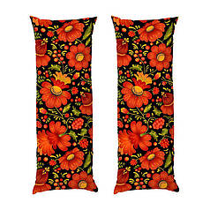 Дакімакура подушка-обіймашка «Квітковий розпис. Floral painting» принт 1