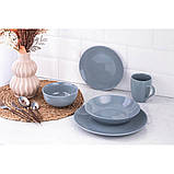 Сервіз столовий 20 предметів блакитний порцеляновий Ardesto Capri, фото 2
