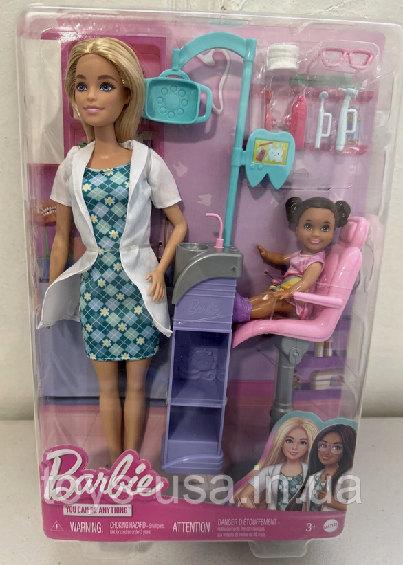 Кукла Барби Стоматолог доктор дантист Я хочу быть Barbie Careers Dentist, фото 1