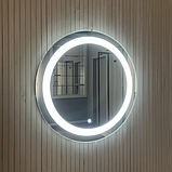 Дзеркало з LED підсвічуванням та сенсорним вимикачем  Д-700 мм., фото 2