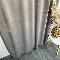 Штори оксамитові ALBO сірі 140×270 см, комплект 2 шт. (SH-930-13), фото 5