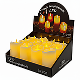 Набір електронних світлодіодних свічок з імітацією живого полум'я, 12 шт, фото 8