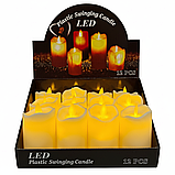 Набір електронних світлодіодних свічок з імітацією живого полум'я, 12 шт, фото 9