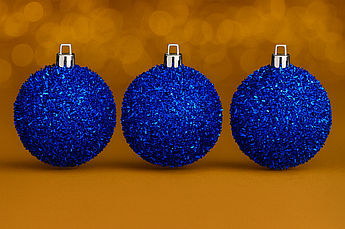 Набір новорічних іграшок «Їжачок», ялинкові кульки, 6 шт., пластик, Ø 6 см Синій