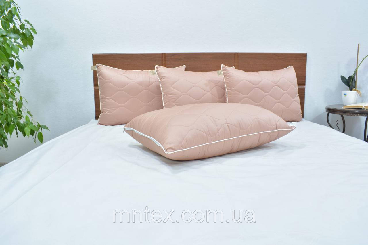 Подушка 50*70 см конопляна стьобана, Покриття Сатин Фраппе