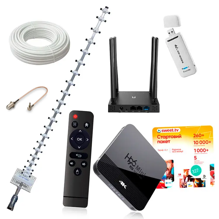 Приставка H96 mini H8 + 4G Wi-Fi комплект (Інтернет + Смарт ТВ), фото 1