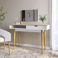 Письмовий стіл для ноутбука LION " Сканді-1" на дерев'яних ніжках бук