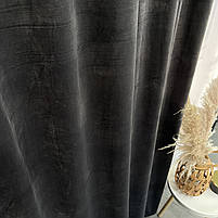 Штори оксамитові ALBO графітові 140×270 см, комплект 2 шт. (SH-930-16), фото 8
