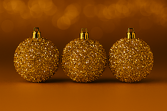 Набір новорічних іграшок «Їжачок», ялинкові кульки, 6 шт., пластик, Ø 6 см Золотий