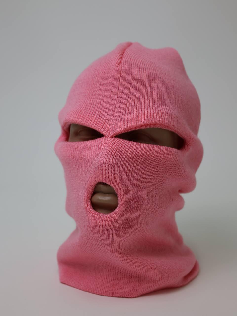 Балаклава в’язка 3-д Рожевий, фото 1