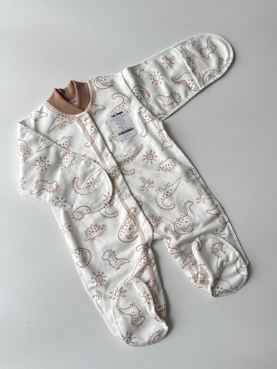 Спальник у тканині байка, ручки закриті, 56р, фото 1